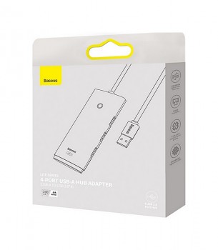 Adaptér Baseus HUB USB - 4x USB bílý_1