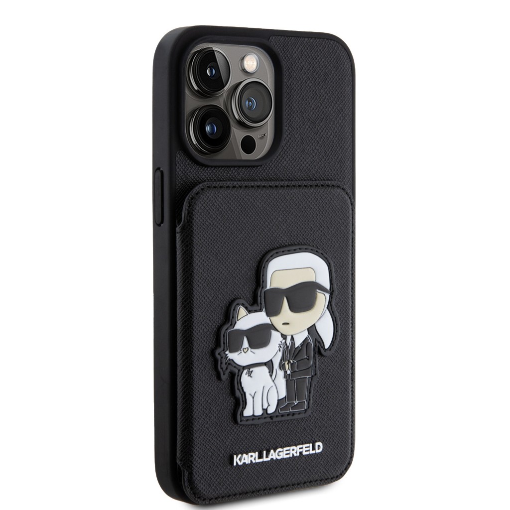 Coque IPhone XS Max Karl Lagerfeld – Saffiano Noir Karl Choupette (Neuve, Cuir Synthétique)