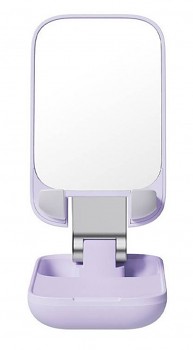Skládací stojánek na mobil Baseus Seashell BS-HP008 se zrcátkem fialový