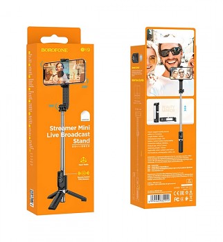 Bluetooth tripod selfie tyč Borofone BY9 černá3