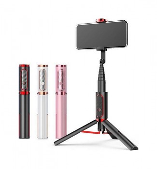 Bluetooth tripod selfie tyč TopQ AB202 růžová 1