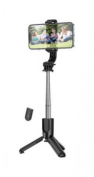 Bluetooth tripod selfie tyč Hoco K17 černá
