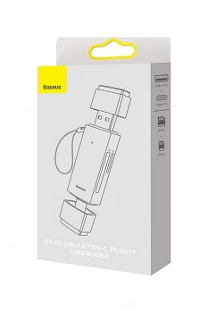 Čtečka paměťových karet Baseus USB + USB-C (Type-C) se dvěma sloty šedá_1