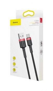 Datový kabel Baseus Cafule CATKLF-B91 USB-C 3A černo-červený