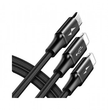 Datový kabel Baseus (CAMLL-SU01) 1,2m 3v1 1