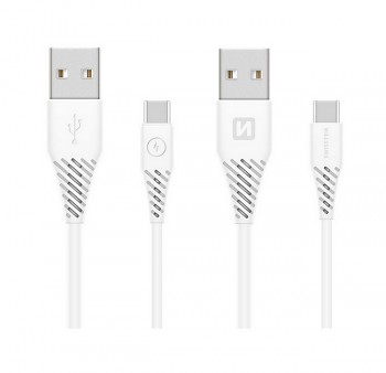 Datový kabel Swissten pro outdoorové smartphony USB-C (Type-C) 1,5m bílý