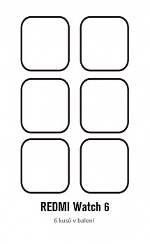 Fólie RedGlass na Xiaomi Redmi Watch 6 6 ks