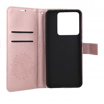 Knížkové pouzdro Mezzo na mobil Xiaomi Redmi Note 13 Pro 5G Mandala růžová 2