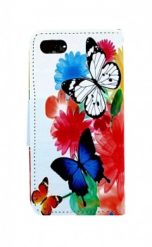 Knížkové pouzdro na iPhone SE 2022 Barevné s motýlky 1