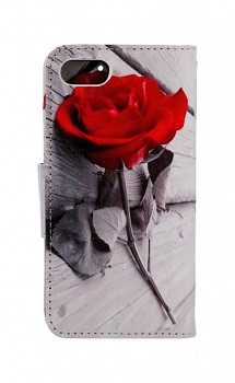 Knížkové pouzdro na iPhone SE 2022 Červená růže 1