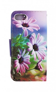 Knížkové pouzdro na iPhone SE 2022 Fialové květy 1