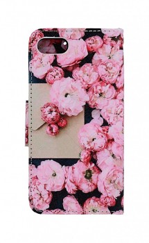 Knížkové pouzdro na iPhone SE 2022 Růžové květy 1
