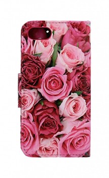 Knížkové pouzdro na iPhone SE 2022 Růžové růžičky 1