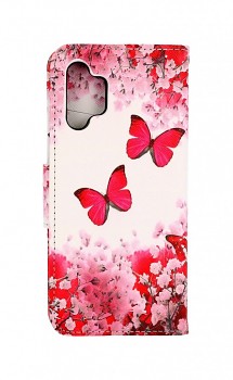 Knížkové pouzdro na Samsung A32 5G Růžoví motýlci