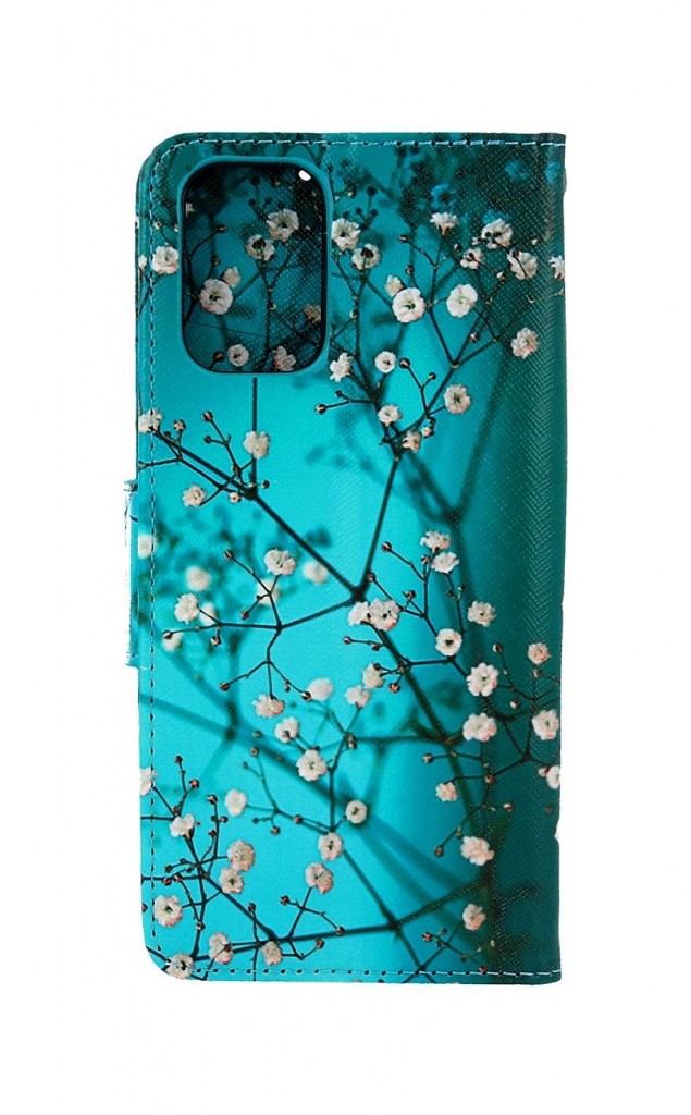 Knížkové pouzdro na Xiaomi Poco M4 Pro 5G Modré s květy 1
