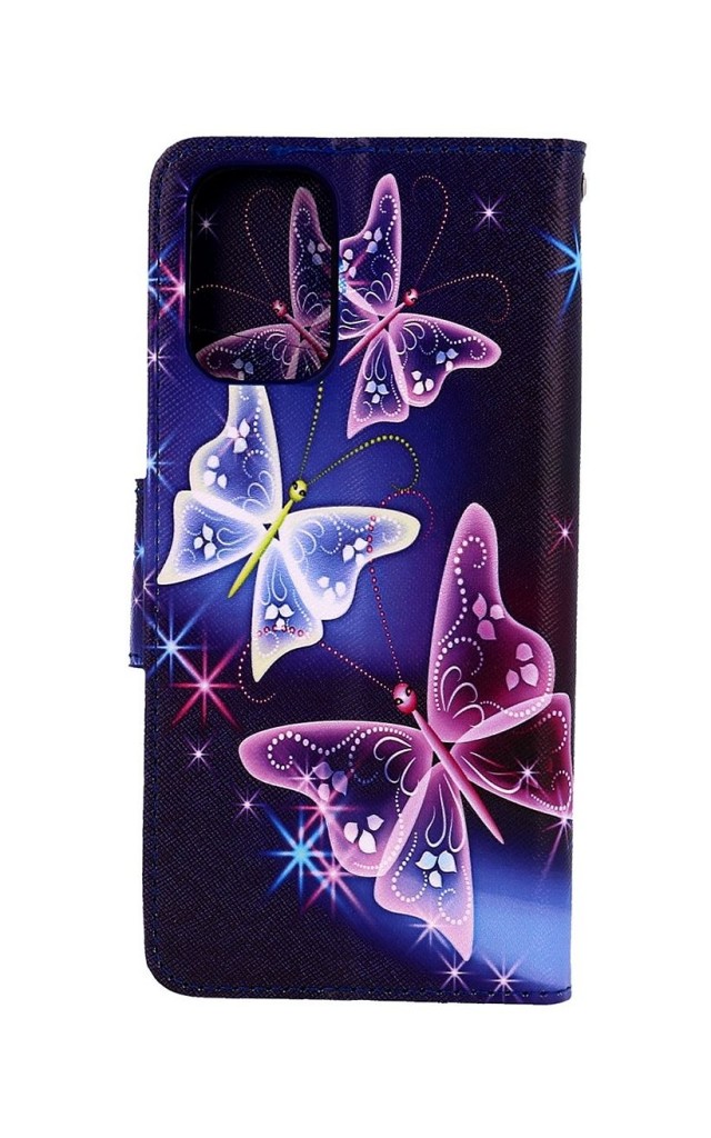 Knížkové pouzdro na Xiaomi Poco M4 Pro 5G Modré s motýlky 1