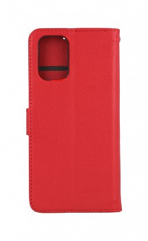 Knížkové pouzdro na Xiaomi Redmi Note 10 5G červené s přezkou