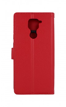 Knížkové pouzdro na Xiaomi Redmi Note 9 červené s přezkou
