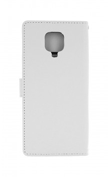 Knížkové pouzdro na Xiaomi Redmi Note 9 Pro bílé s přezkou