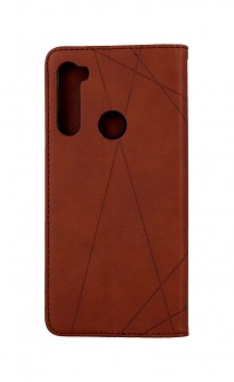 Knížkové pouzdro neboli obal Geometric na Xiaomi Redmi Note 8T hnědé