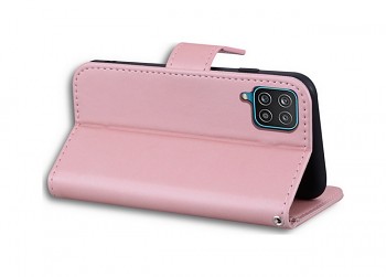 Knížkové pouzdro TopQ na mobil Samsung A12 růžové s králíčkem4