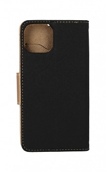 Knížkové pouzdro TopQ na mobil iPhone 15 černo-zlaté 1