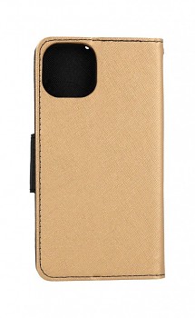 Knížkové pouzdro TopQ na mobil iPhone 15 zlaté 1