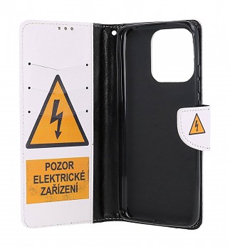 Knížkové pouzdro na Xiaomi Redmi 12C Pozor elektrické zařízení_1