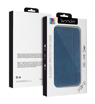 Knížkové pouzdro Wonder Prime pro Xiaomi Redmi Note 13 4G navy