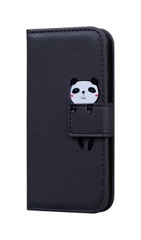 Knížkové pouzdro TopQ na mobil Xiaomi Redmi 9 Černé s pandou