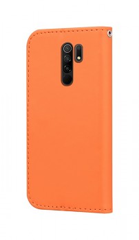 Knížkové pouzdro TopQ na mobil Xiaomi Redmi 9 Oranžové s žabkou2