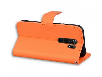 Knížkové pouzdro TopQ na mobil Xiaomi Redmi 9 Oranžové s žabkou4