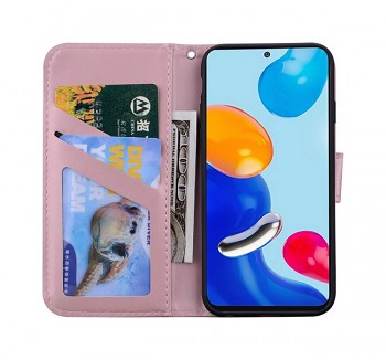 Knížkové pouzdro TopQ na mobil Xiaomi Redmi Note 11 Pro růžové s králíčkem3