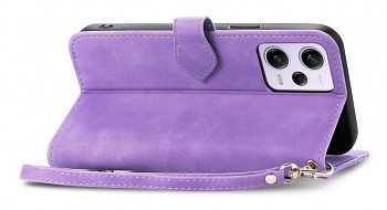 Knížkové pouzdro TopQ na mobil Xiaomi Redmi Note 12 5G se zipem fialové3