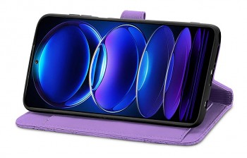 Knížkové pouzdro TopQ na mobil Xiaomi Redmi Note 12 Pro 5G se zipem fialové3
