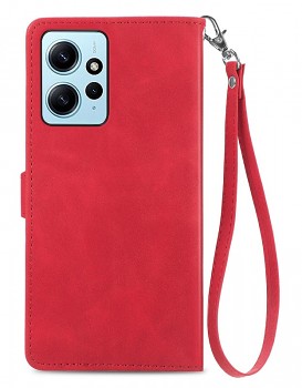 Knížkové pouzdro TopQ na mobil Xiaomi Redmi Note 12 se zipem červené