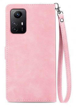Knížkové pouzdro TopQ na mobil Xiaomi Redmi Note 12S se zipem růžové4