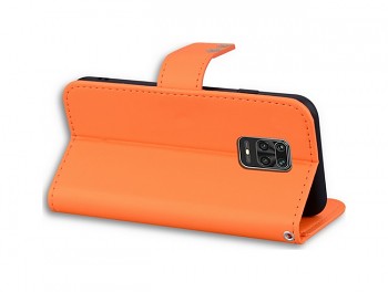 Knížkové pouzdro TopQ na mobil Xiaomi Redmi Note 9 Pro Oranžové s žabkou4