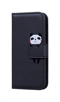 Knížkové pouzdro na Samsung A33 5G Černé s pandou