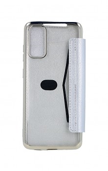 Knížkové pouzdro Forcell Electro Book na Samsung S20 stříbrné