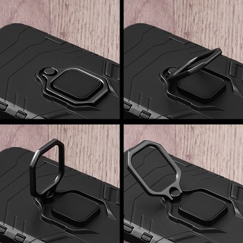 Ultra odolný zadní kryt TopQ na Samsung A05s černý s prstenem_2