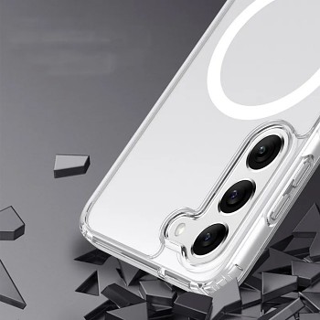 Zadní pevný kryt Clear Magnetic na Samsung S24 průhledný_1