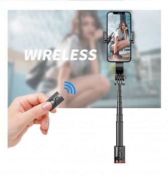 Bluetooth tripod selfie tyč Techsuit L12 černá