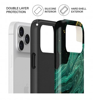 Luxusní kryt AURIX MagSafe na iPhone 17 Pro Max Green Lagoon