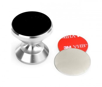 Magnetický držák na mobil do auta C1557A univerzální stříbrný 360° 