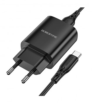 Nabíječka Borofone BN1 Innovative včetně USB-C datového kabelu 2.1A černá 2