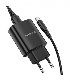 Nabíječka Borofone BN1 Innovative včetně USB-C datového kabelu 2.1A černá 1