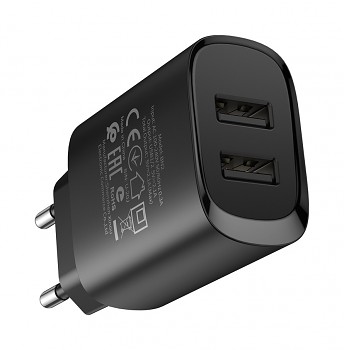 Nabíječka Borofone BN2 Smart včetně USB-C datového kabelu 2.1A černá 2
