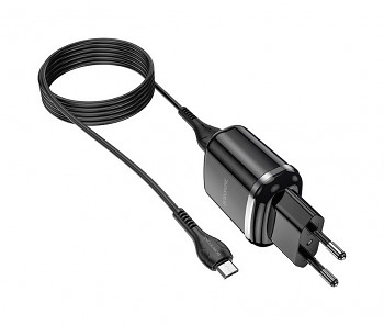 Nabíječka Borofone DBN4 Aspiring včetně USB-C datového kabelu 2.4A černá 1