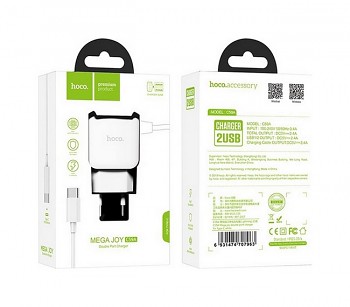 Nabíječka HOCO C59A Mega Joy včetně USB-C datového kabelu Dual 2.4A